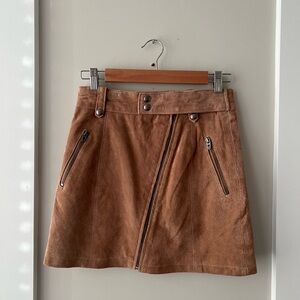 Blank NYC Tan Suede Mini Skirt